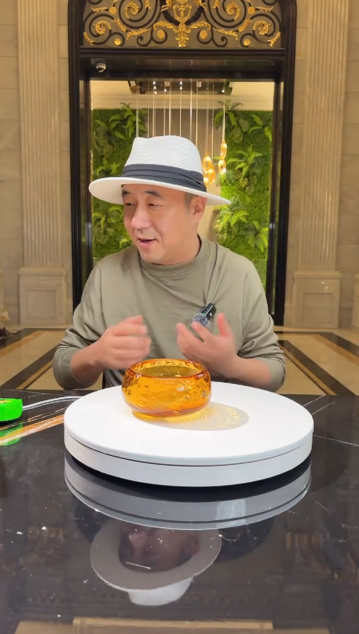 【闪购商品】摆件AJ01009琥珀色小果碗