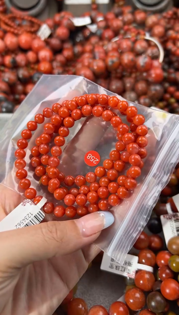 未镶嵌手串南红玛瑙6+