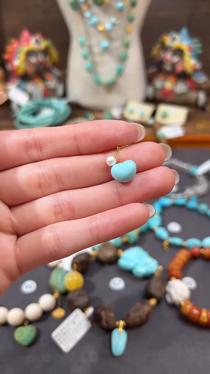 【闪购商品】绿松石提溜18K金镶嵌绿松石提溜