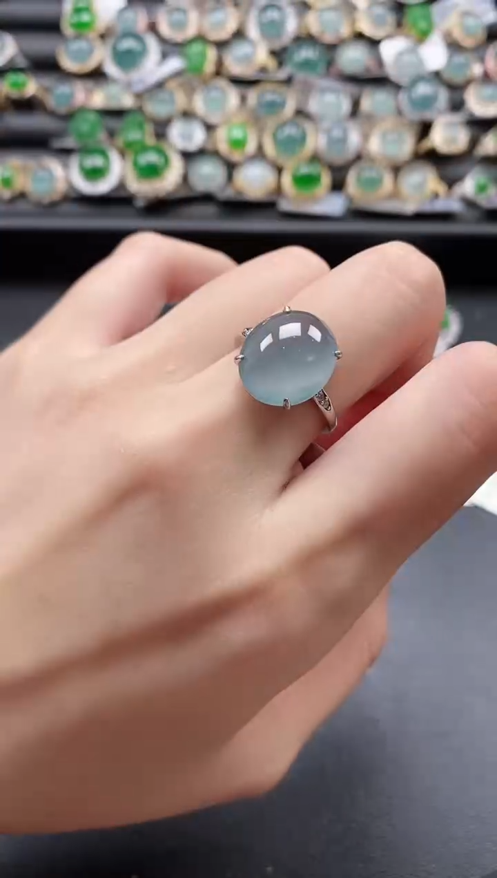 【闪购商品】翡翠戒指银S925镶嵌51151