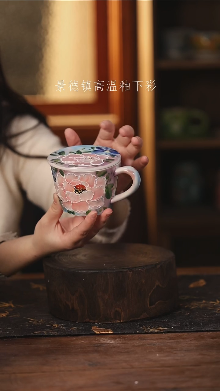 陶瓷景德镇高温釉下手绘陶瓷