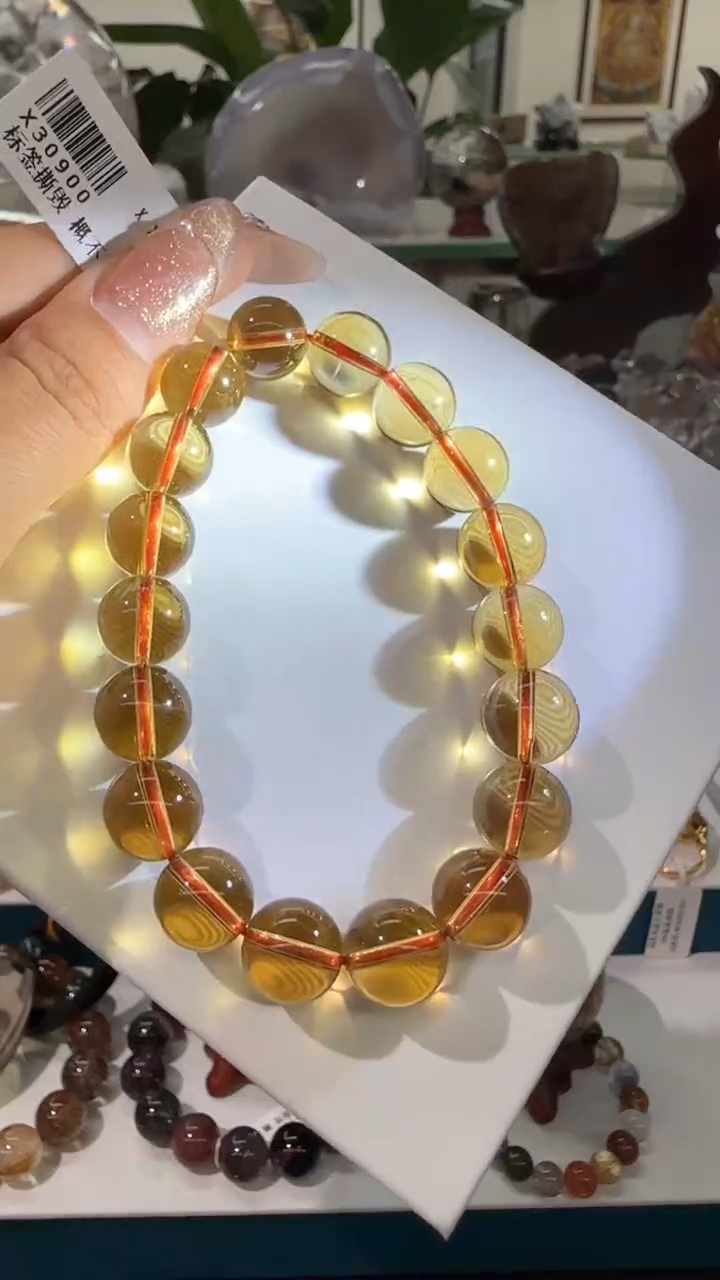 手串未镶嵌水晶黄水晶手串11m+ X30900宋