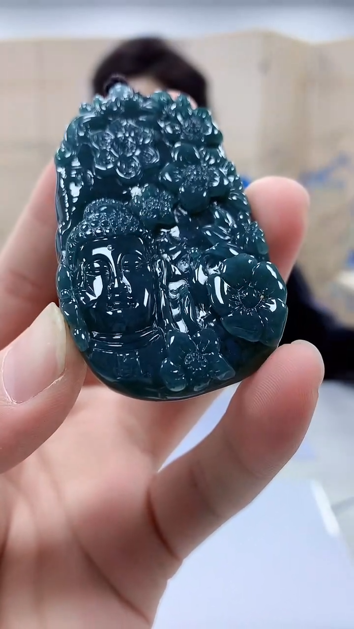 【闪购商品】定制翡翠未镶嵌4829bb-毛货挂件16