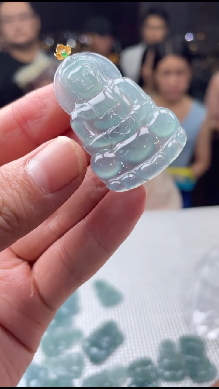 定制翡翠18K金镶嵌35444T14-3N8-多样性/发一件-D