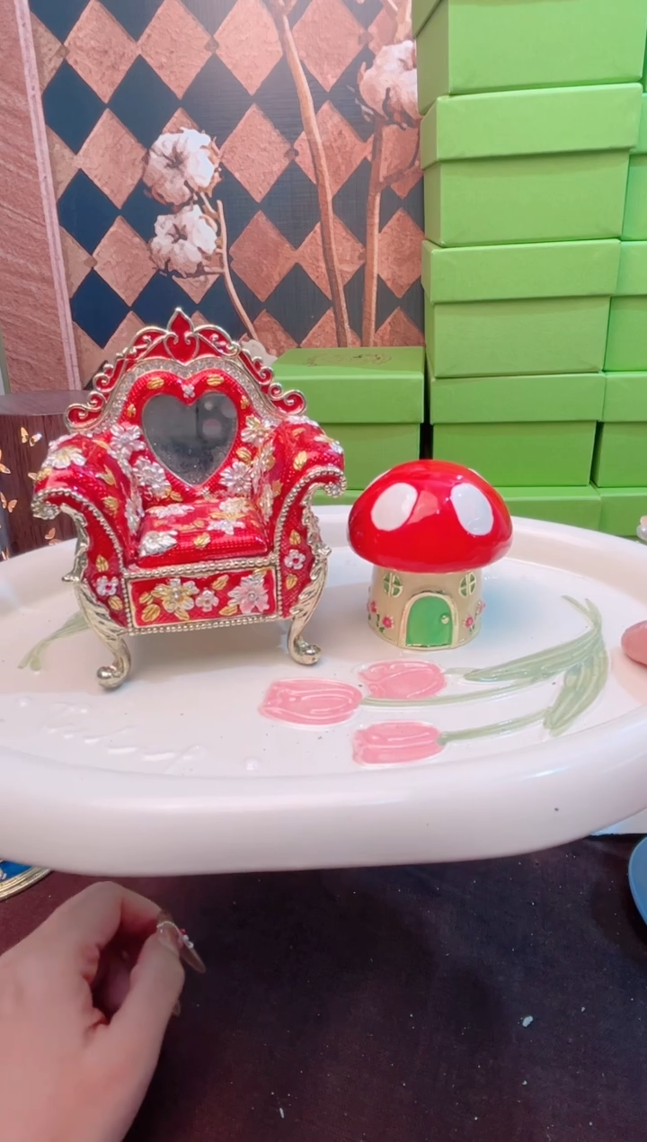 锌合金珐琅首饰盒默认微瑕拆盒不退～