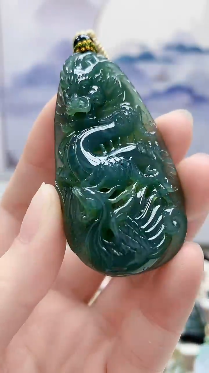 未镶嵌定制翡翠5028ry-毛货挂件151