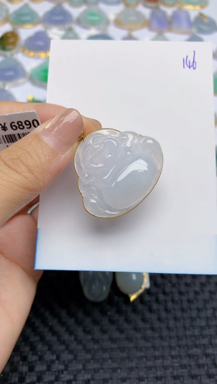 【闪购商品】翡翠颈饰18K金镶嵌天然A货翡翠 146