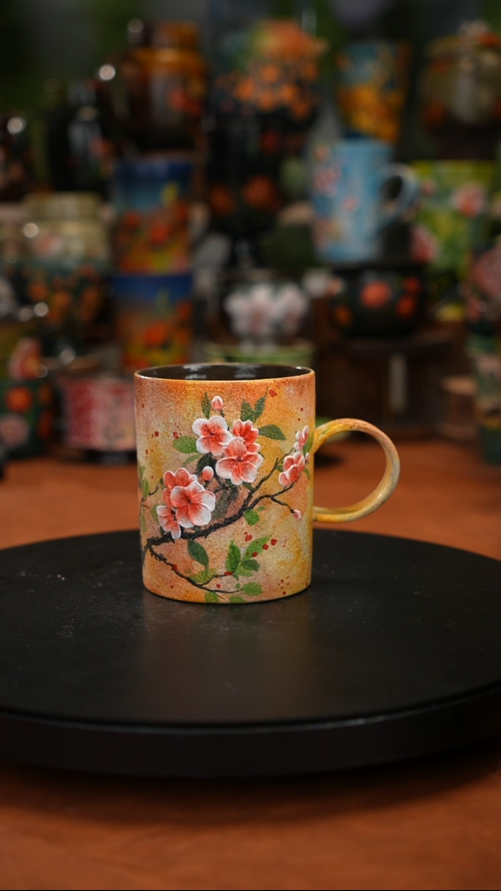 紫砂油画手绘 釉下彩