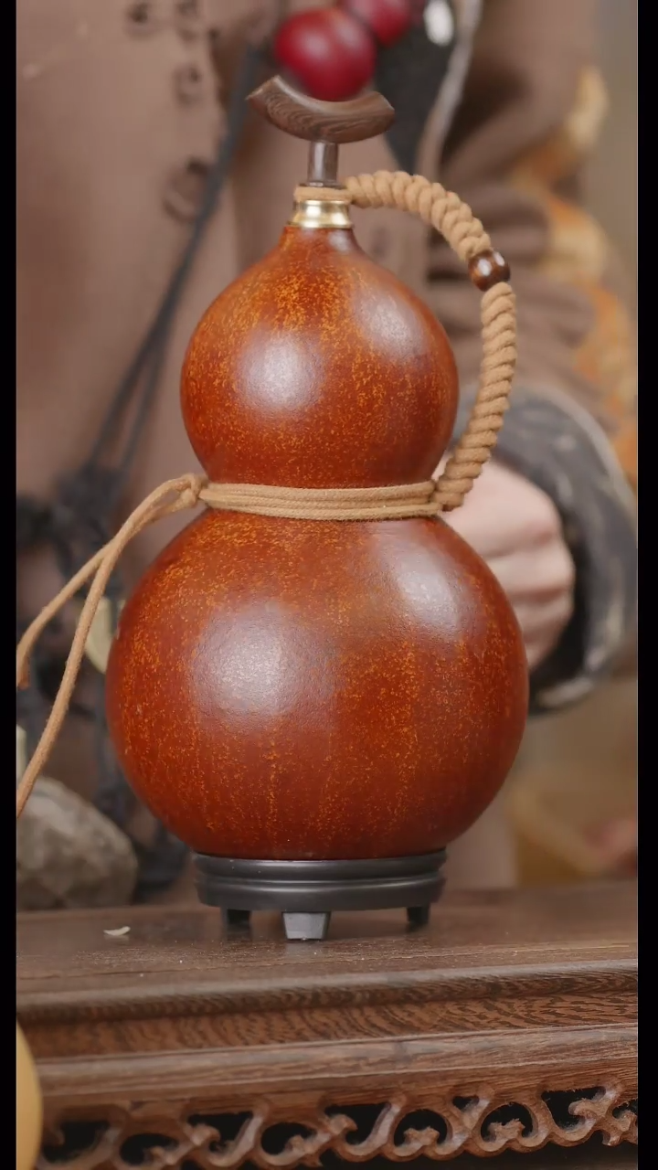 【闪购商品】147号精品天然大漆工艺防渗内胆酒葫芦~
