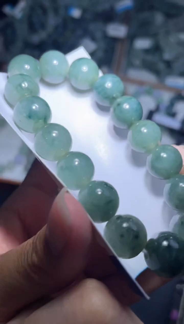 未镶嵌定制翡翠天然缅甸翡翠手串3