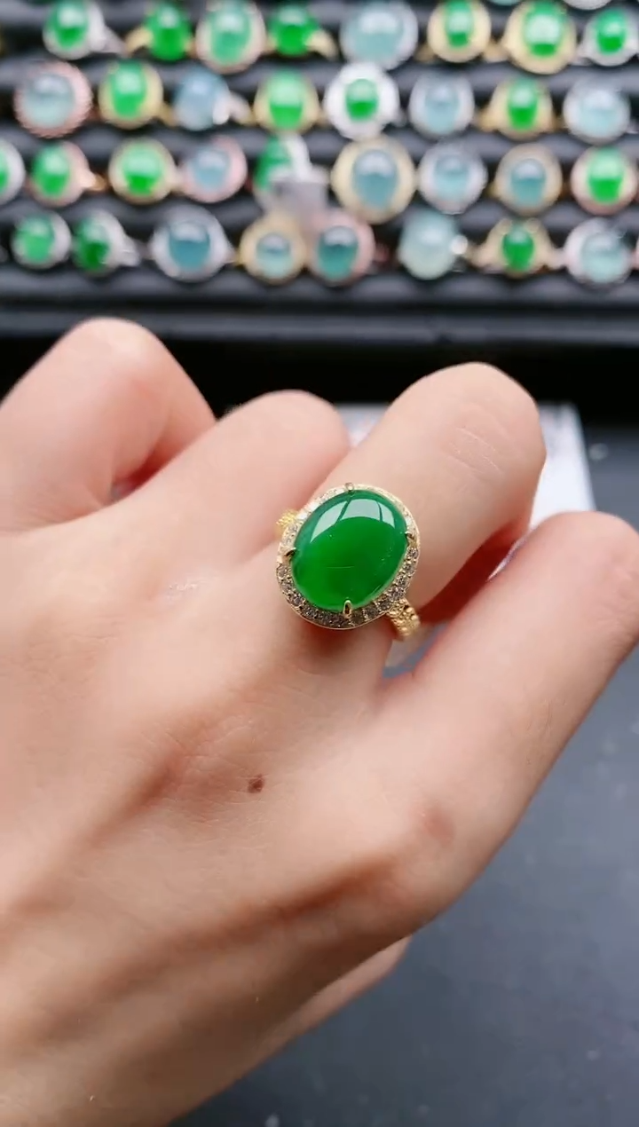 【闪购商品】翡翠戒指银S925镶嵌1111111111