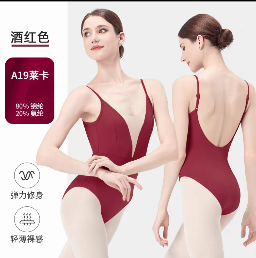 丹诗戈V领修身芭蕾艺考体服