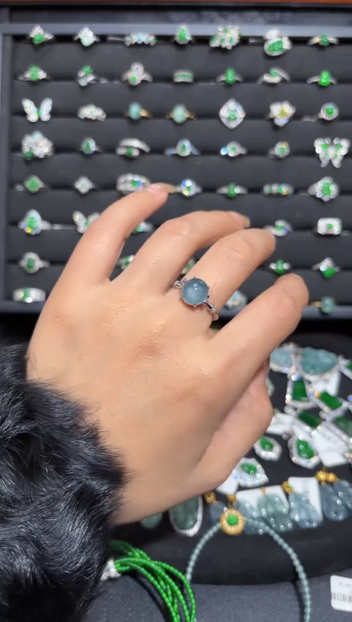 【闪购商品】翡翠颈饰银S925镶嵌蛋面/支持复检/一件