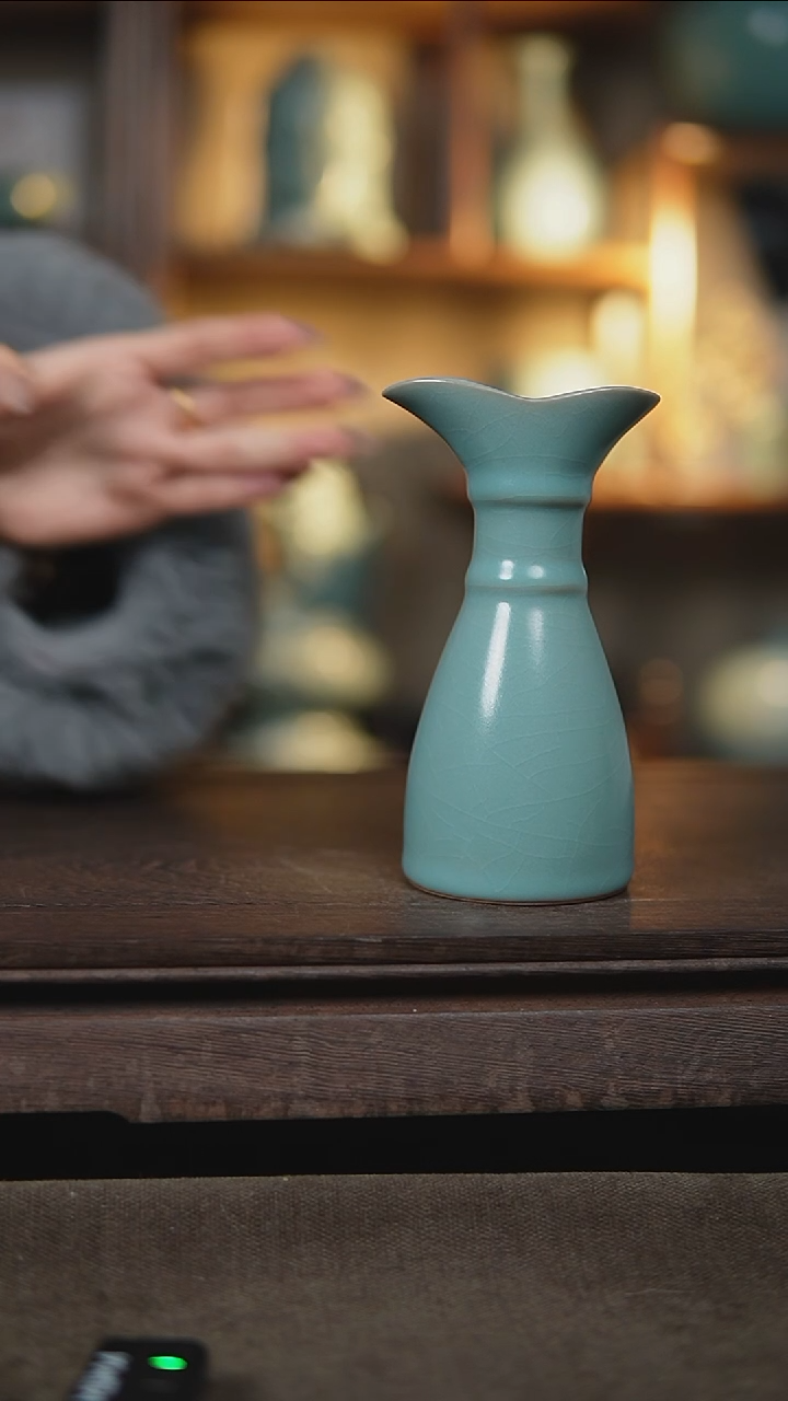 【闪购商品】杯仿古天青酒壶瑕