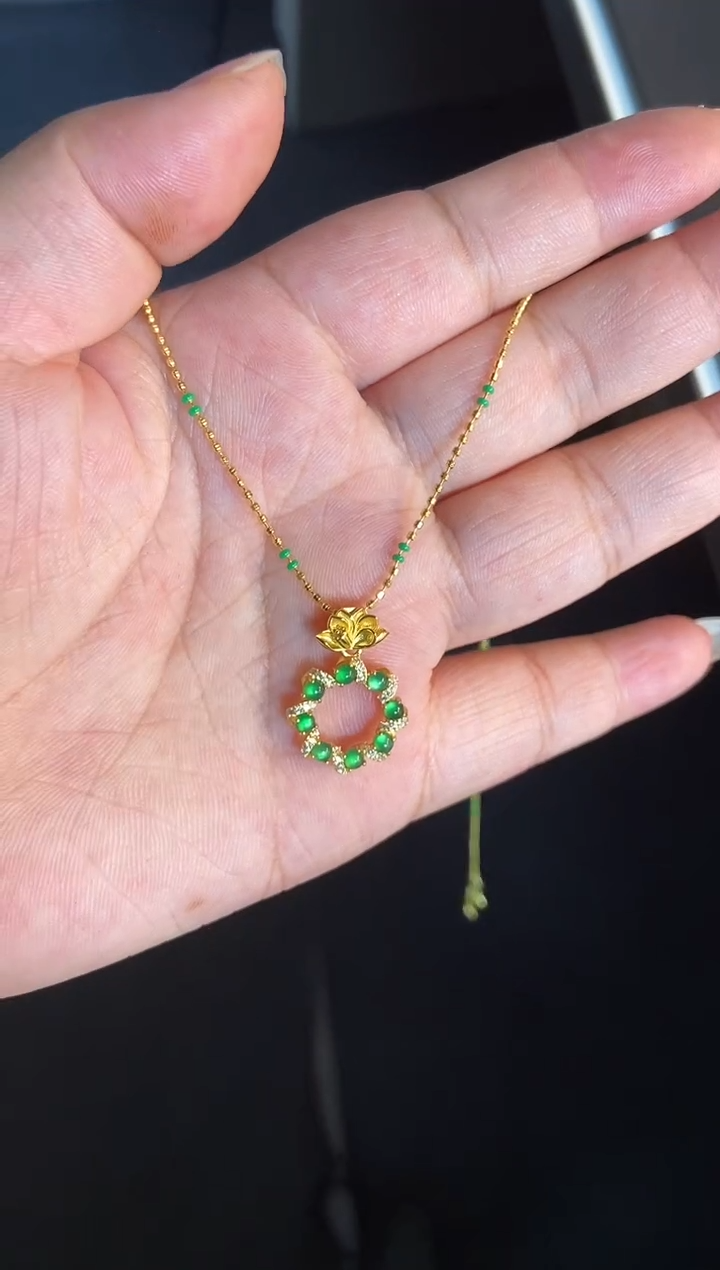 吊坠(不含链)银S925镶嵌翡翠1