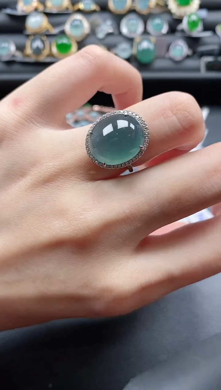 【闪购商品】翡翠戒指银S925镶嵌1111