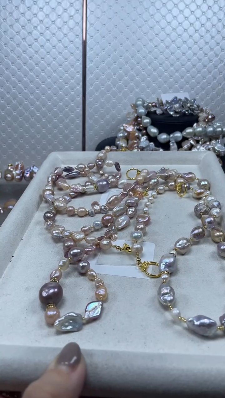 未镶嵌毛衣链淡水珍珠【纯恬珍珠】（多样性发货发一）