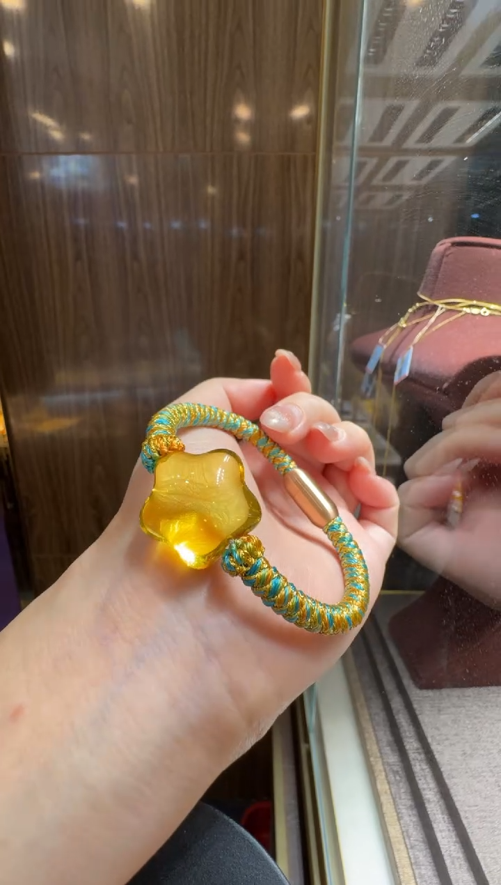 【闪购商品】琥珀珠宝奇石未镶嵌星河款手绳 M码
