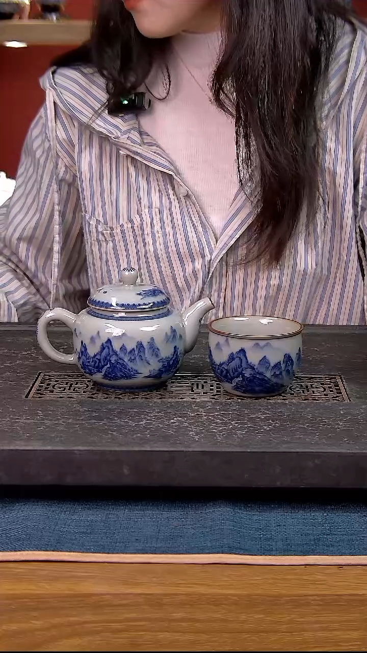 简装家用款2件套 老陶泥开片纹陶瓷茶具