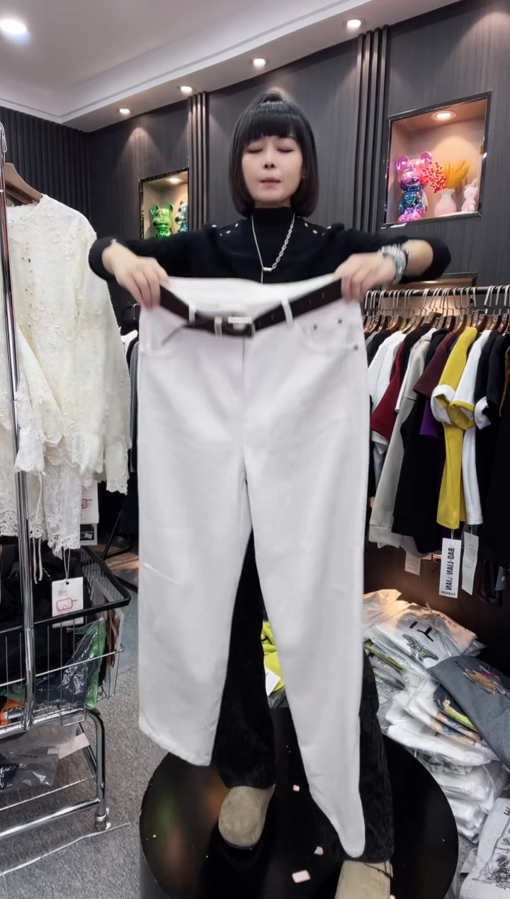 63161白色牛仔裤----30码