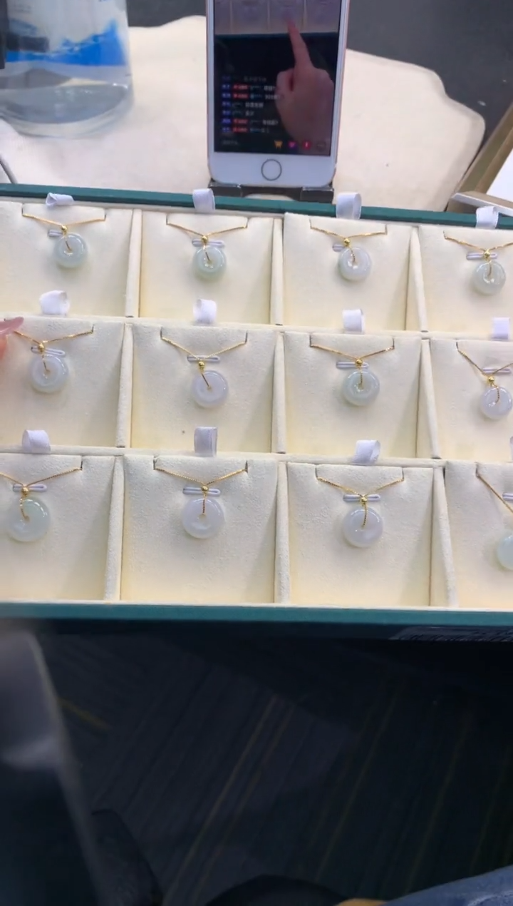 【闪购商品】翡翠银S925镶嵌项链FC193 翡翠项链多样性发其一