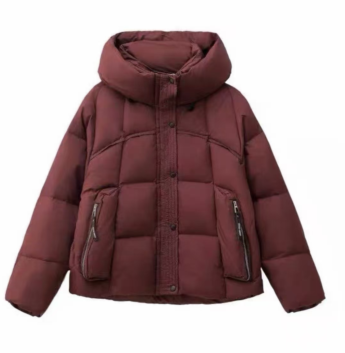 冬季短款加厚连帽宽松韩版女士外套