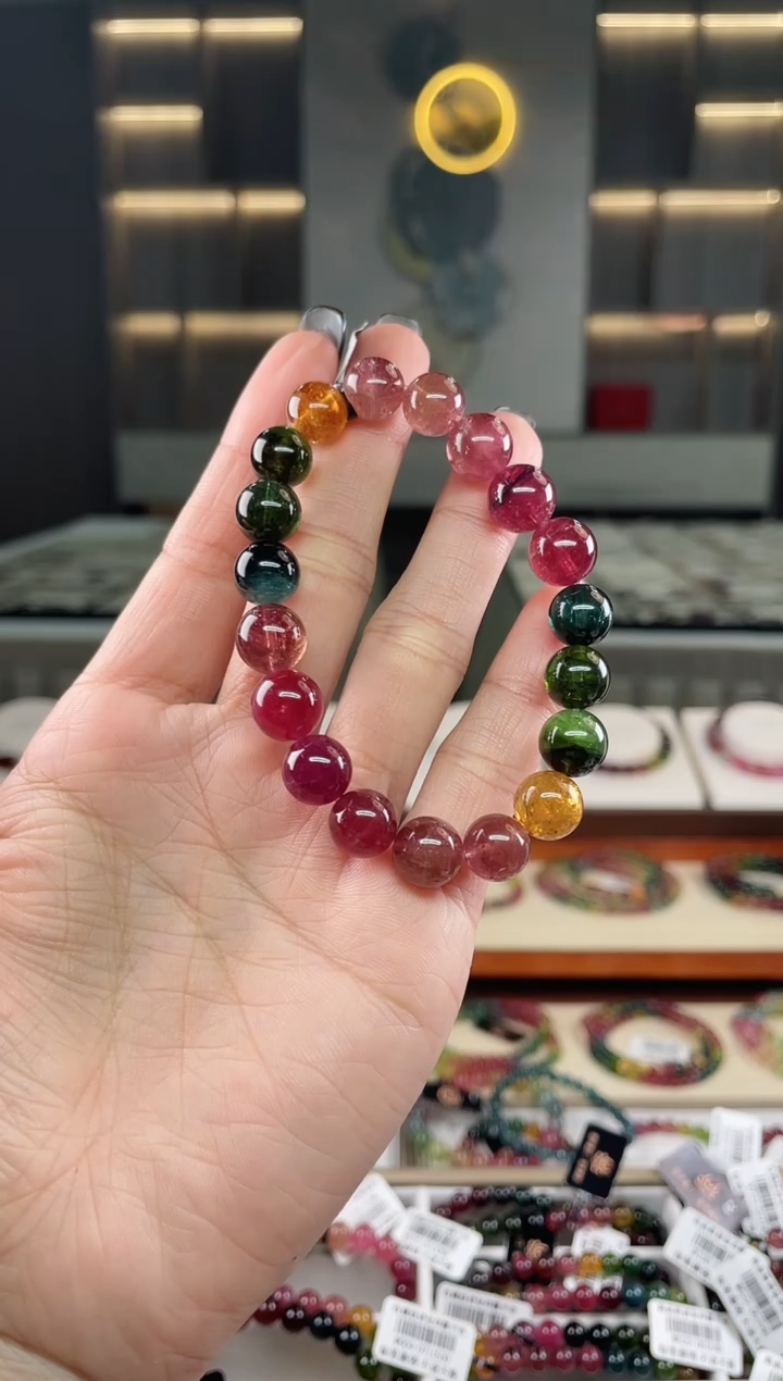 未镶嵌单圈手串10mm+碧玺（多样性发一条）T