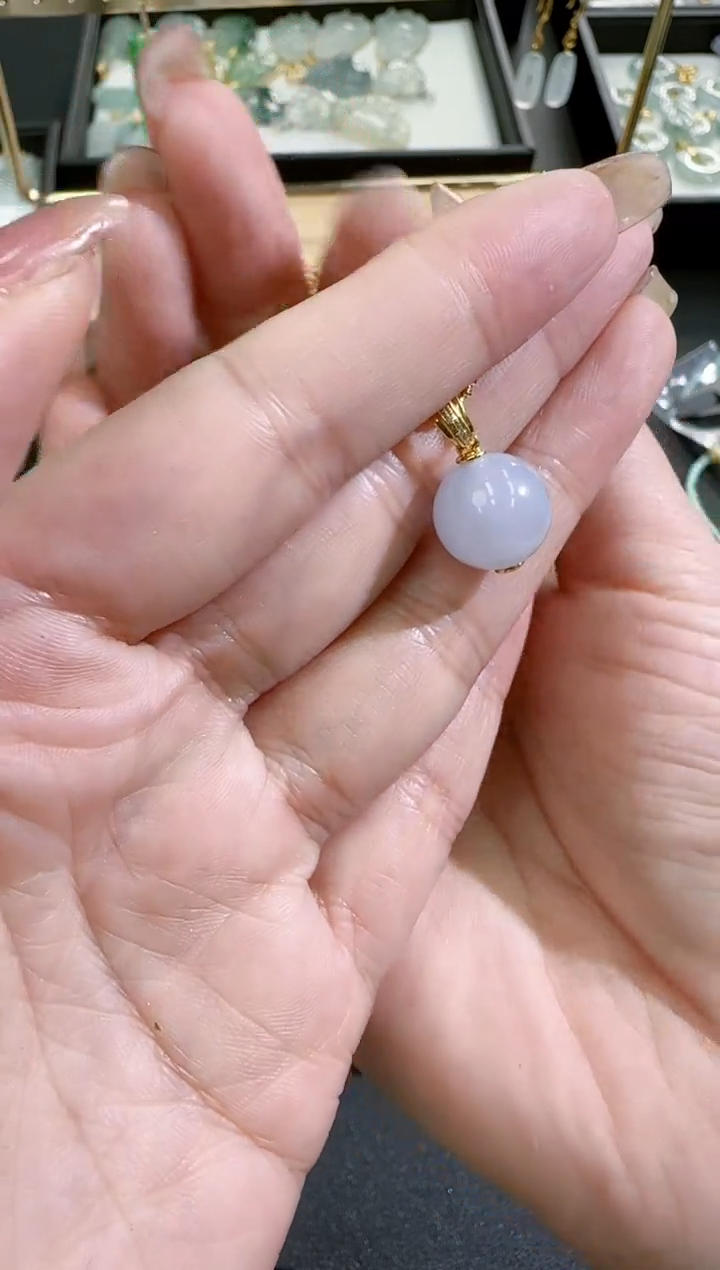 【闪购商品】翡翠颈饰18K金镶嵌250210135