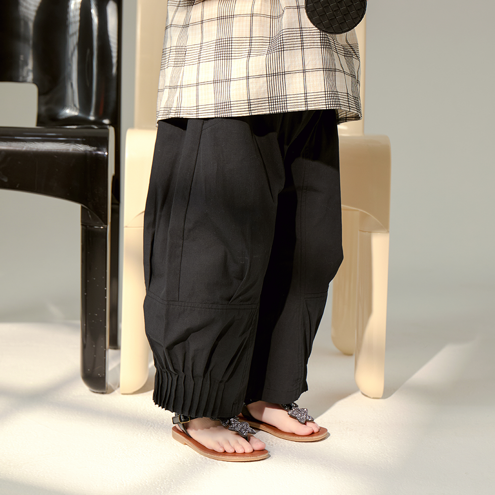 现货【帕彼】100棉九分裤3092春装女宝洋气休闲百搭舒适束脚休闲裤