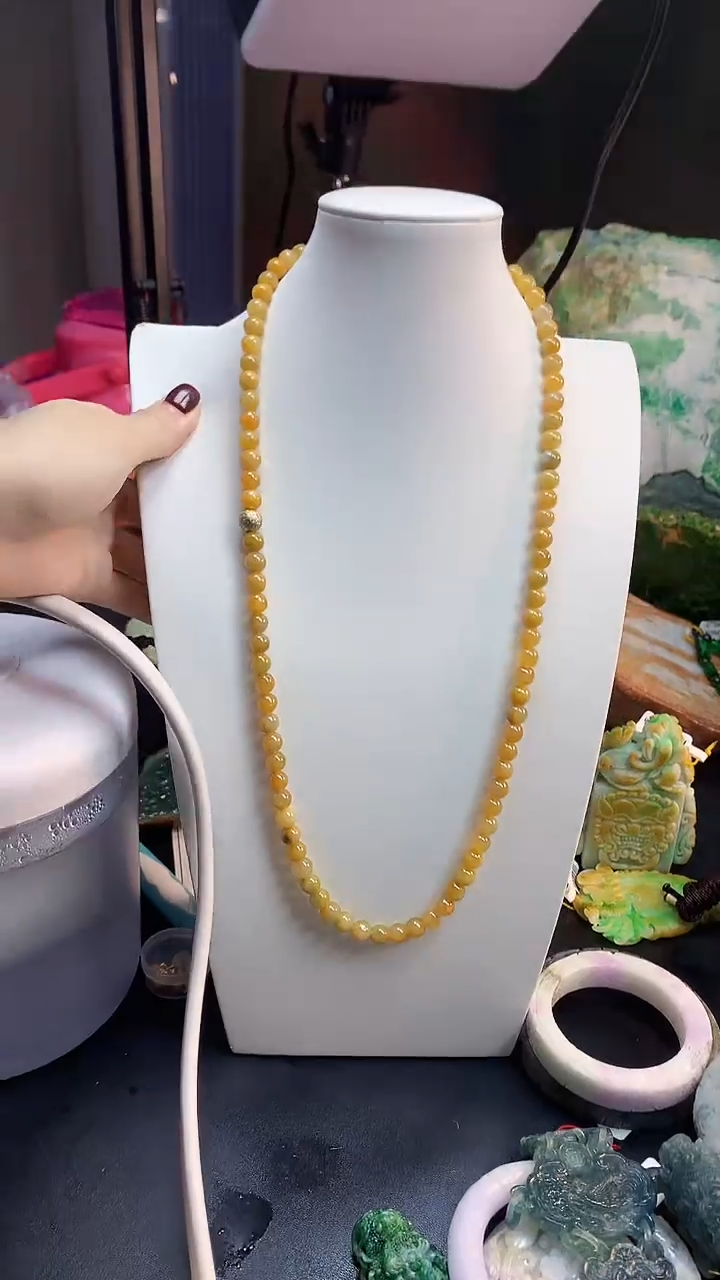 颈饰未镶嵌翡翠天然缅甸翡翠A货