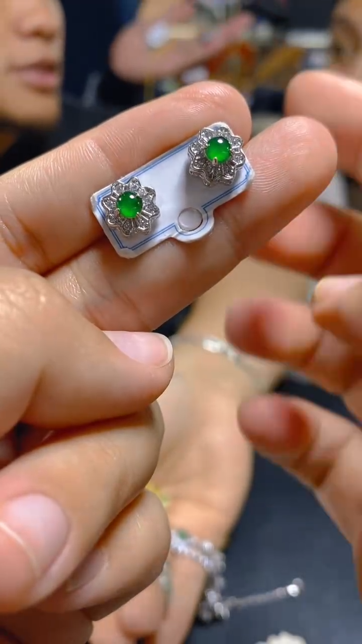 【闪购商品】翡翠耳饰未镶嵌0649087189多样性发一