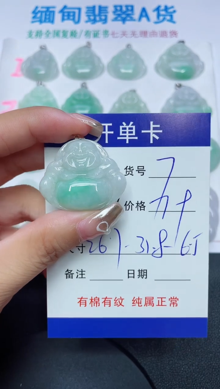 翡翠未镶嵌吊坠(赠链)7