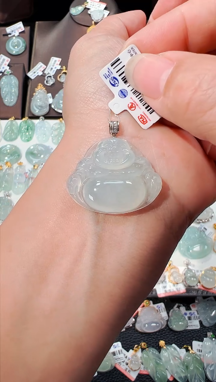 【闪购商品】翡翠吊坠(不含链)18K金镶嵌佛公吊坠153