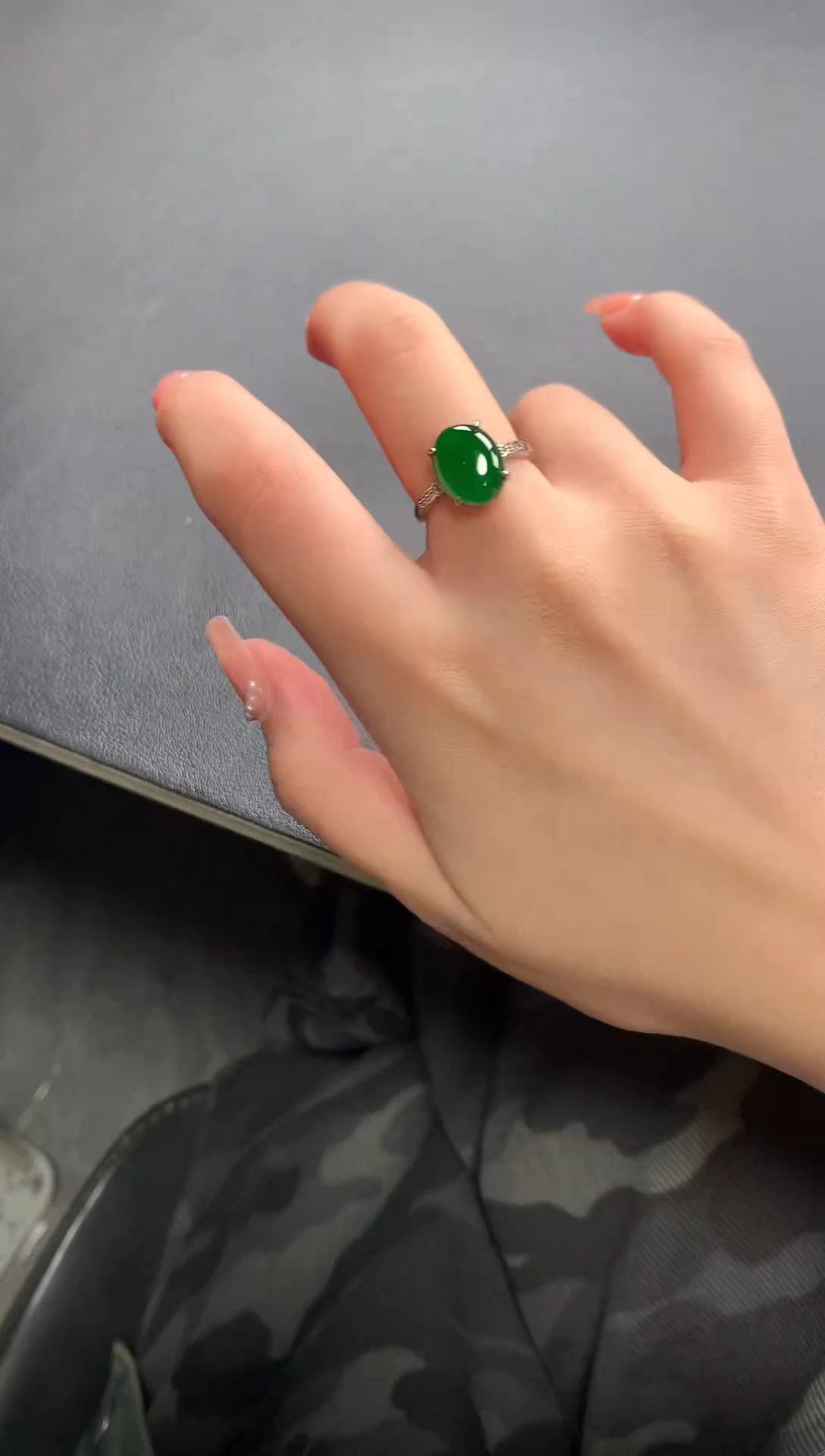 【闪购商品】翡翠戒指银S925镶嵌2141