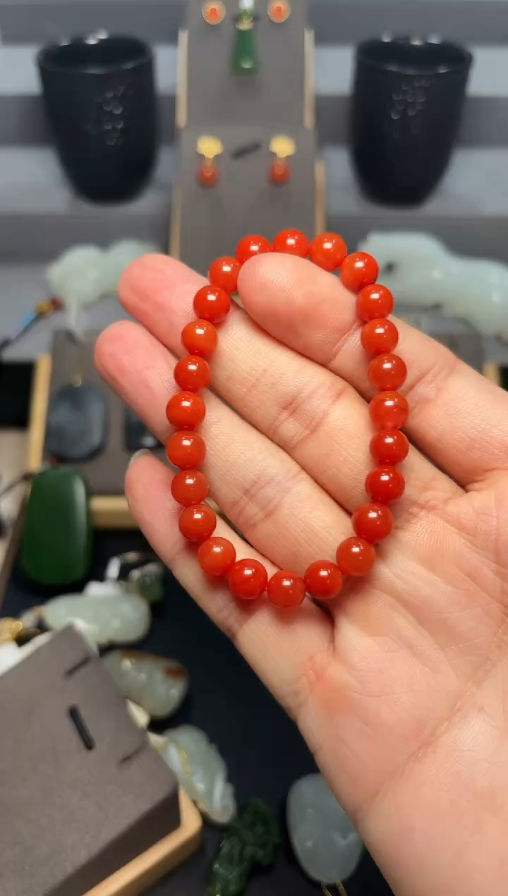 未镶嵌手链南红玛瑙枕*手链