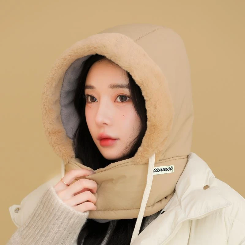 雷锋帽男女冬季户外骑行电动车防寒挡风棉帽子加绒厚滑雪面罩S