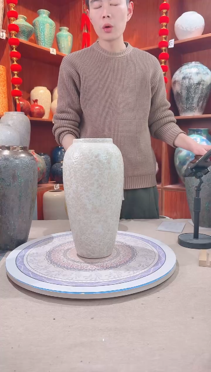 【闪购商品】瓶陶瓷花瓶 无花 茶白大号