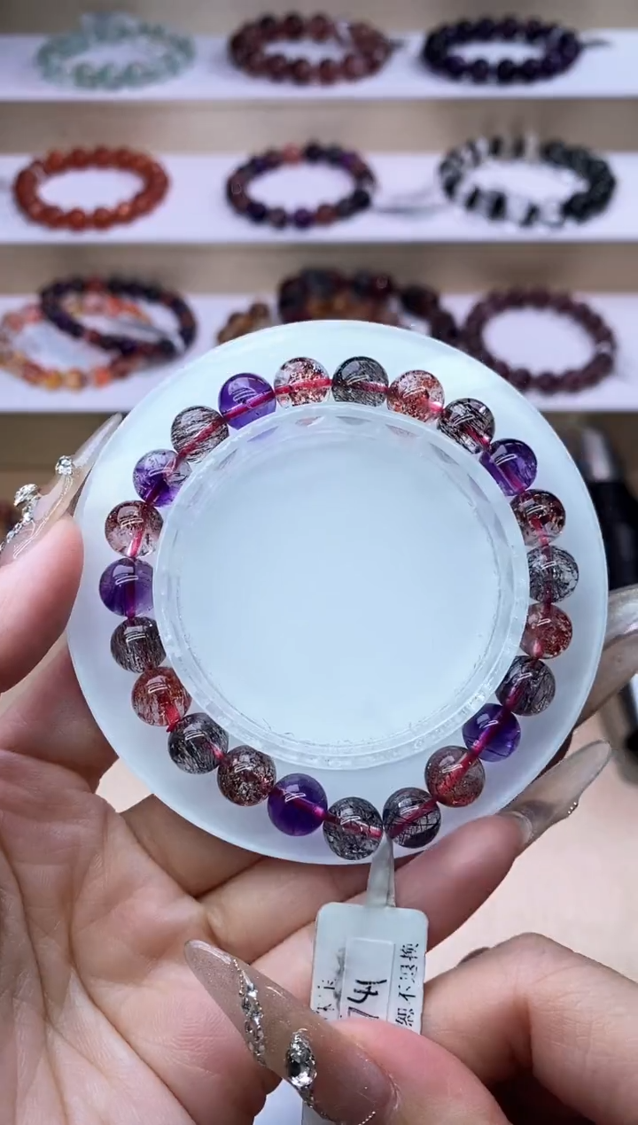 【闪购商品】水晶手链未镶嵌黑加仑超七单圈8m+