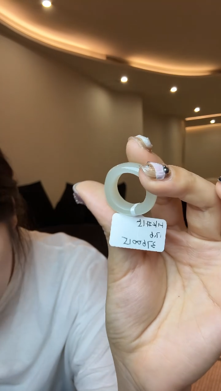 【闪购商品】和田玉戒指未镶嵌15码且末蓝