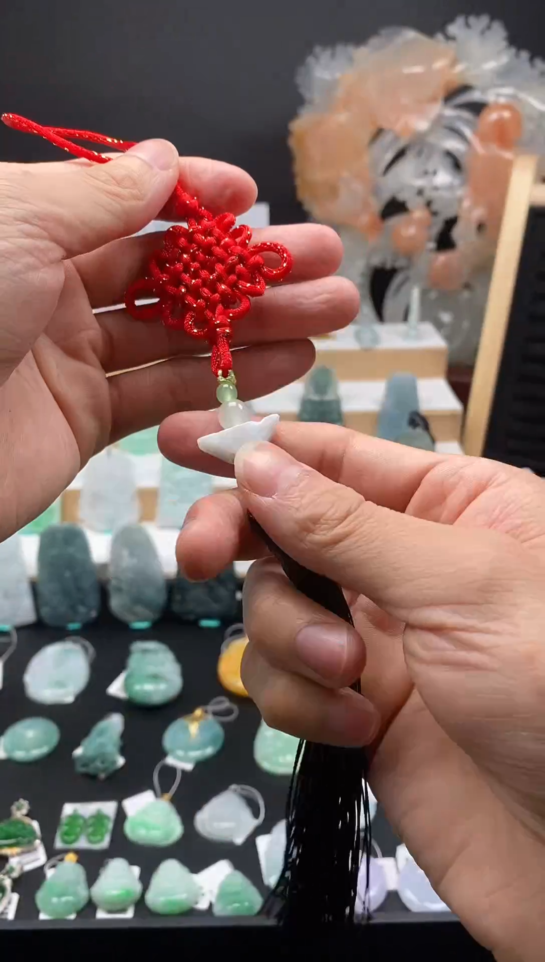 【闪购商品】翡翠颈饰未镶嵌67元宝流苏