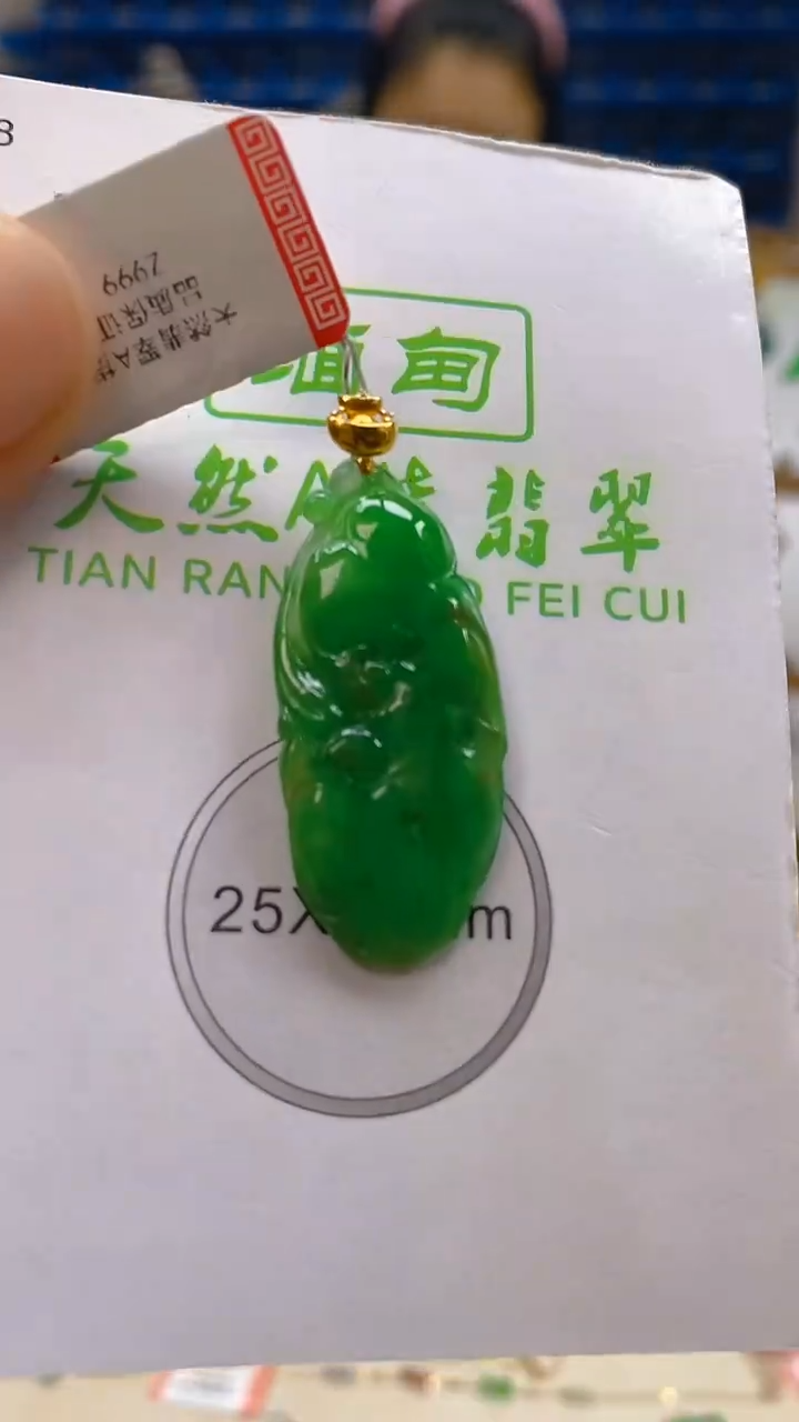颈饰18K金镶嵌翡翠新号开播 全场乱卖