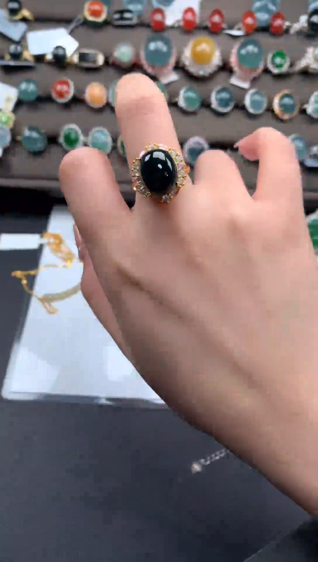 【闪购商品】翡翠戒指银S925镶嵌542141