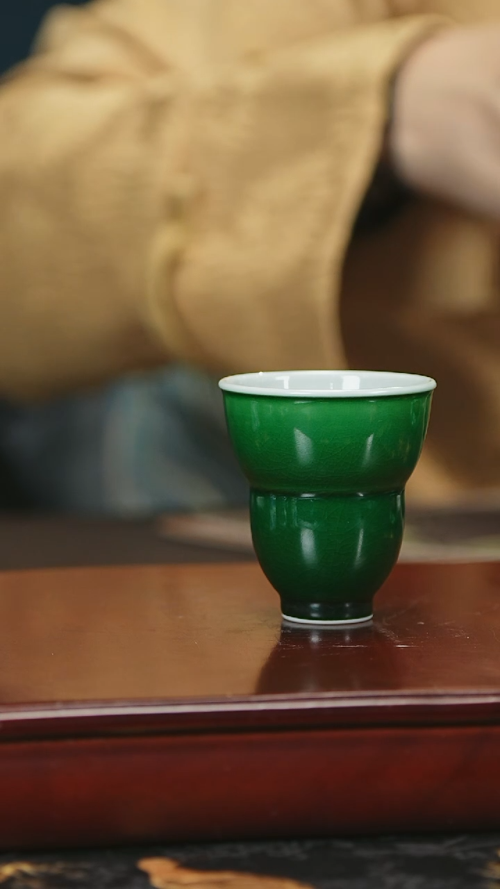 【闪购商品】瓷唐里郎窑绿小葫芦杯