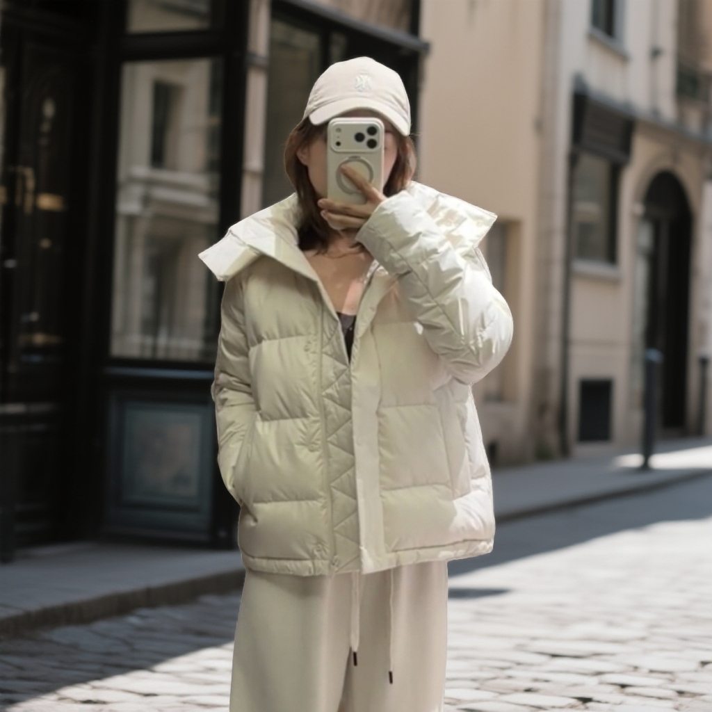 章鱼五格泡芙羽绒服一毛一样