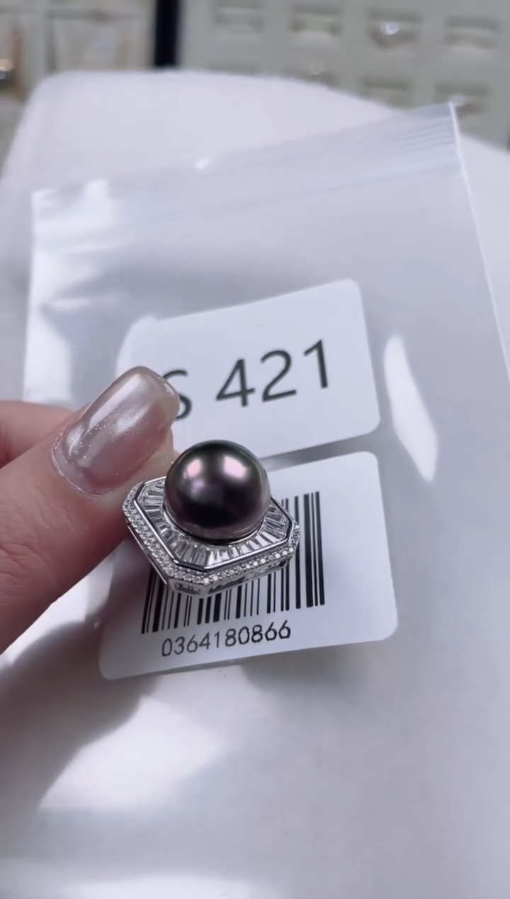 【闪购商品】海水珍珠吊坠银S925镶嵌S421