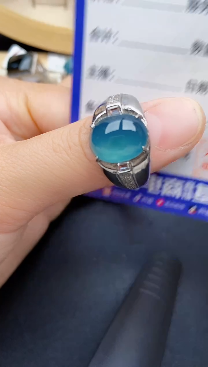 【闪购商品】翡翠银S925镶嵌戒指222222