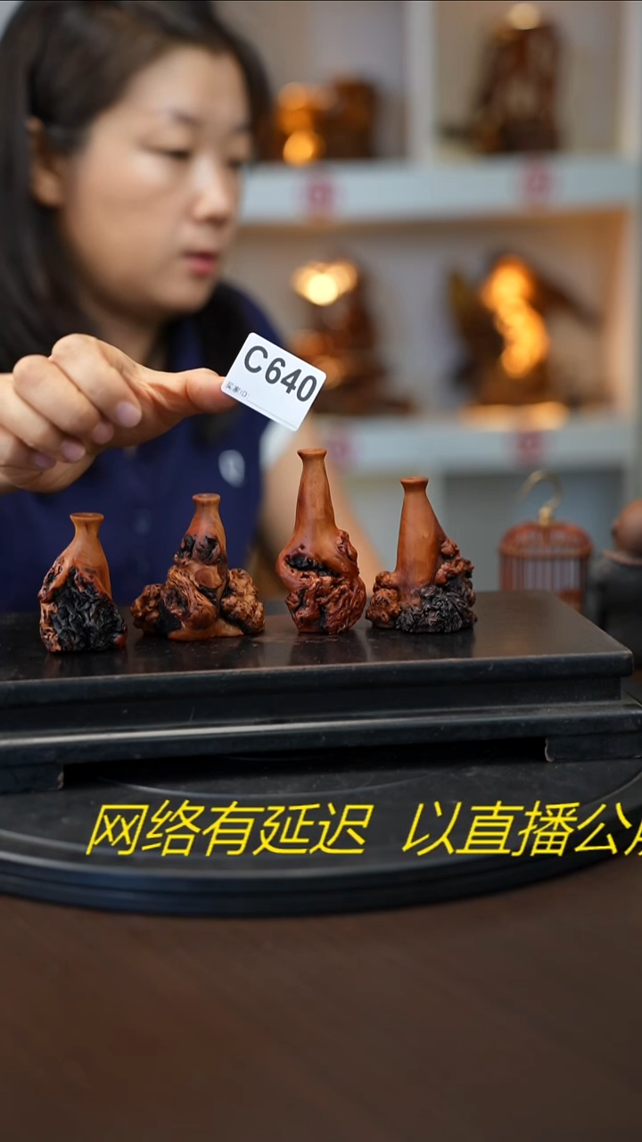 木木雕款芒**人云南黑果木把件   4件