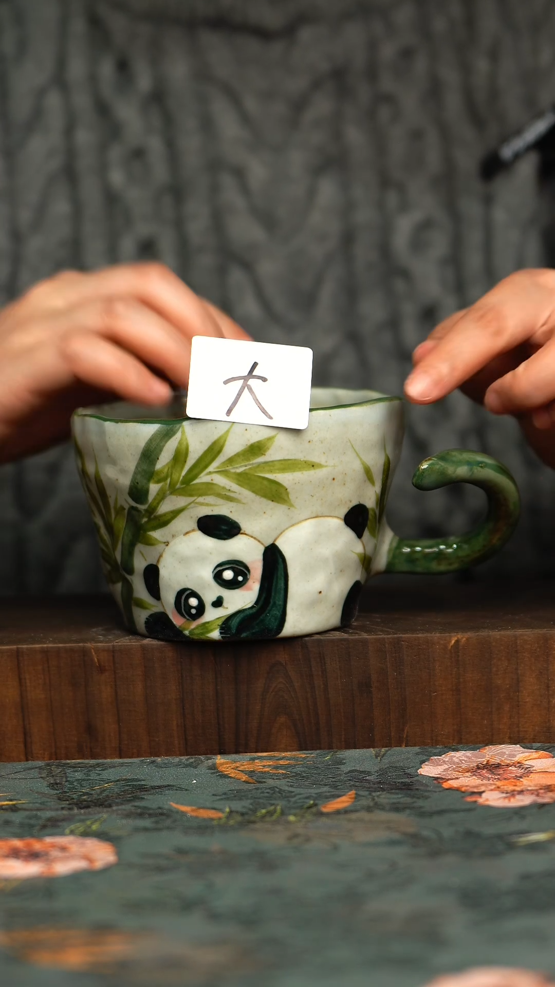 杯釉下彩手工手绘同款陶器