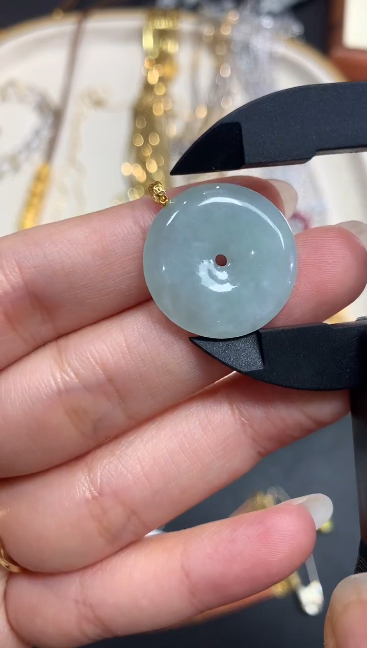 【闪购商品】翡翠吊坠(不含链)18K金镶嵌A861|99