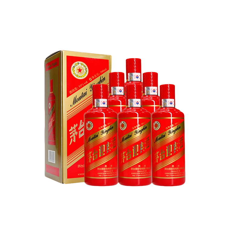 KWEICHOW MOUTAI/贵州茅台红迎宾2018年【整箱】53度500ml*6瓶 白酒